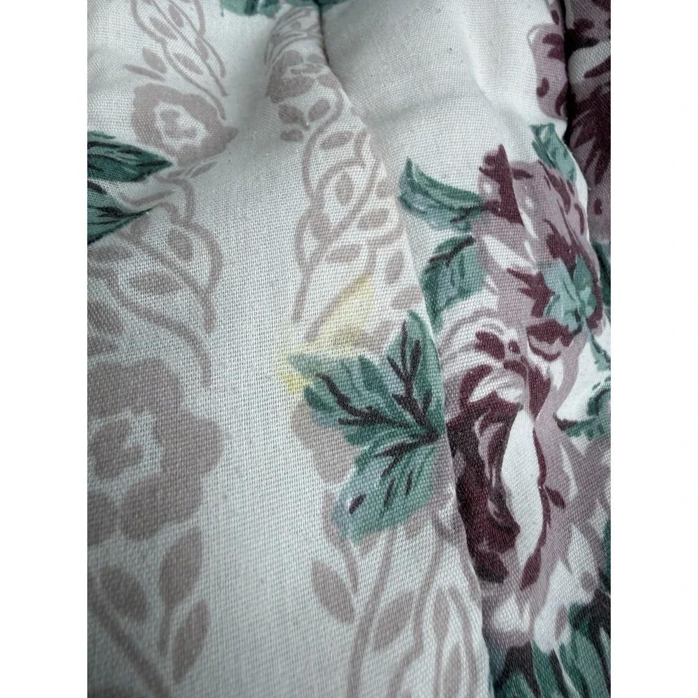 Vintage Full Size Reversible Floral Comforter Cottage Core Granny Core